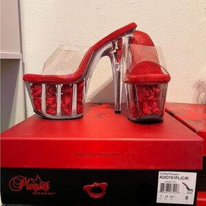 Pleaser Red Platform Heels